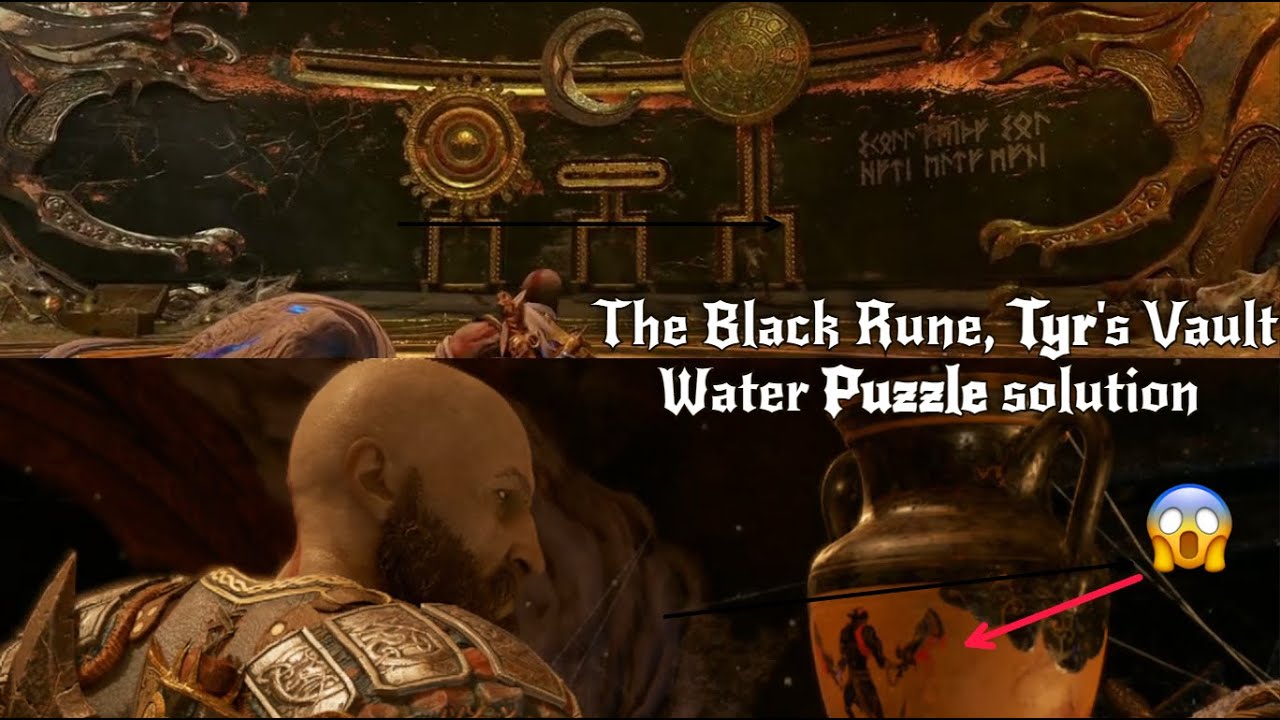 THE BLACK RUNE TYR'S VAULT WATER PUZZLE SOLUTION GOD OF WAR WATER