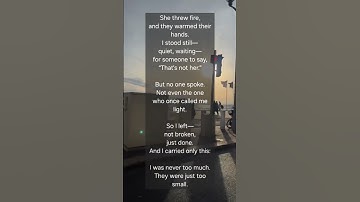 Thumbnail of Left alone to fight - Writers inner pain✨️✨️✨️#travel #poem #art #ordinary #alone #song #music