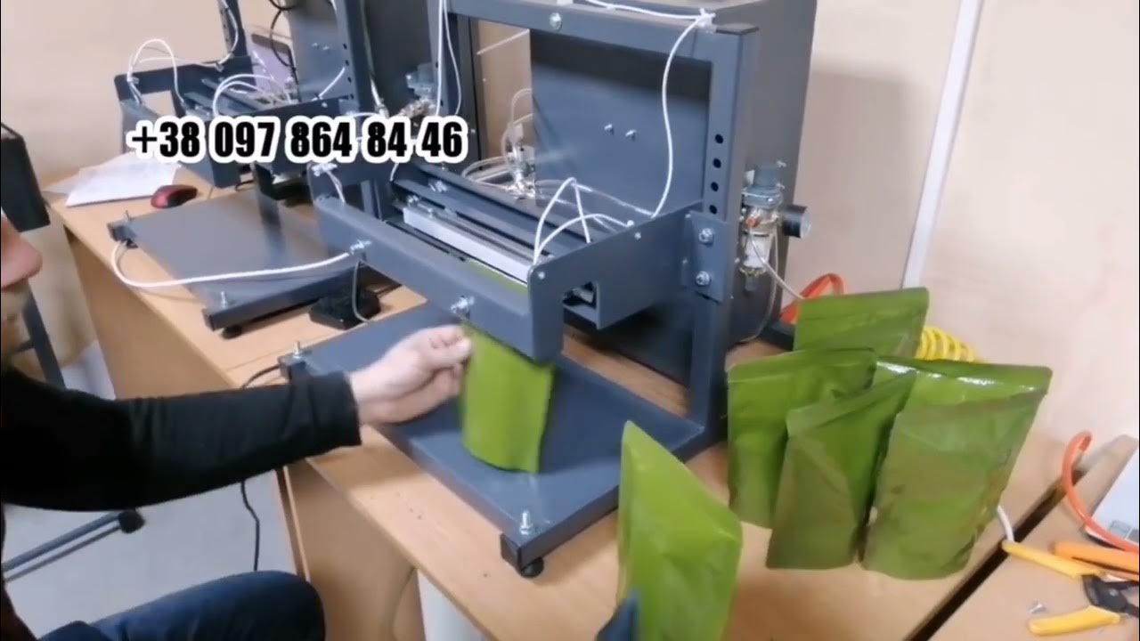 Пневматический запайщик пакетов, настольный. Евро шов. - YouTube