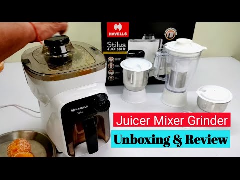 Havells Stilus 500 Watt Juicer Mixer Grinder with 4 Jar | Unboxing And Review In