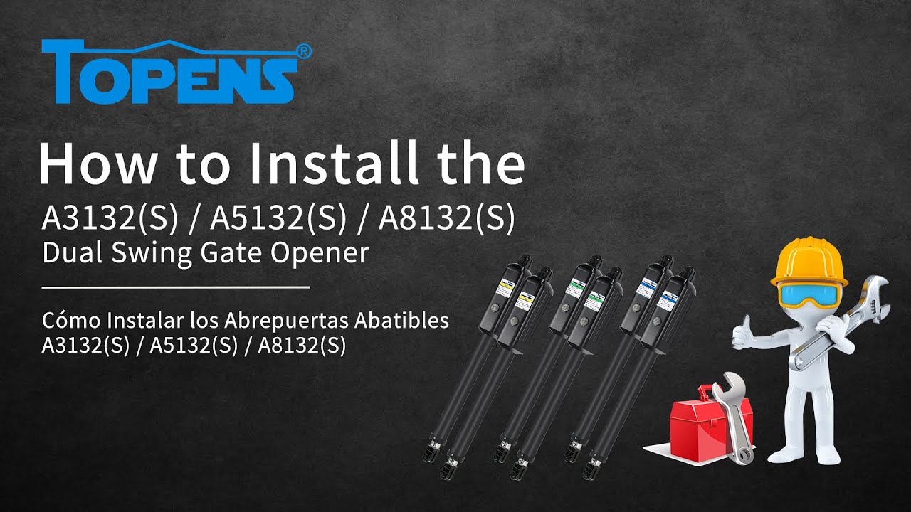 TOPENS A3132(S) / A5132(S) / A8132(S) Gate Opener Installation Video