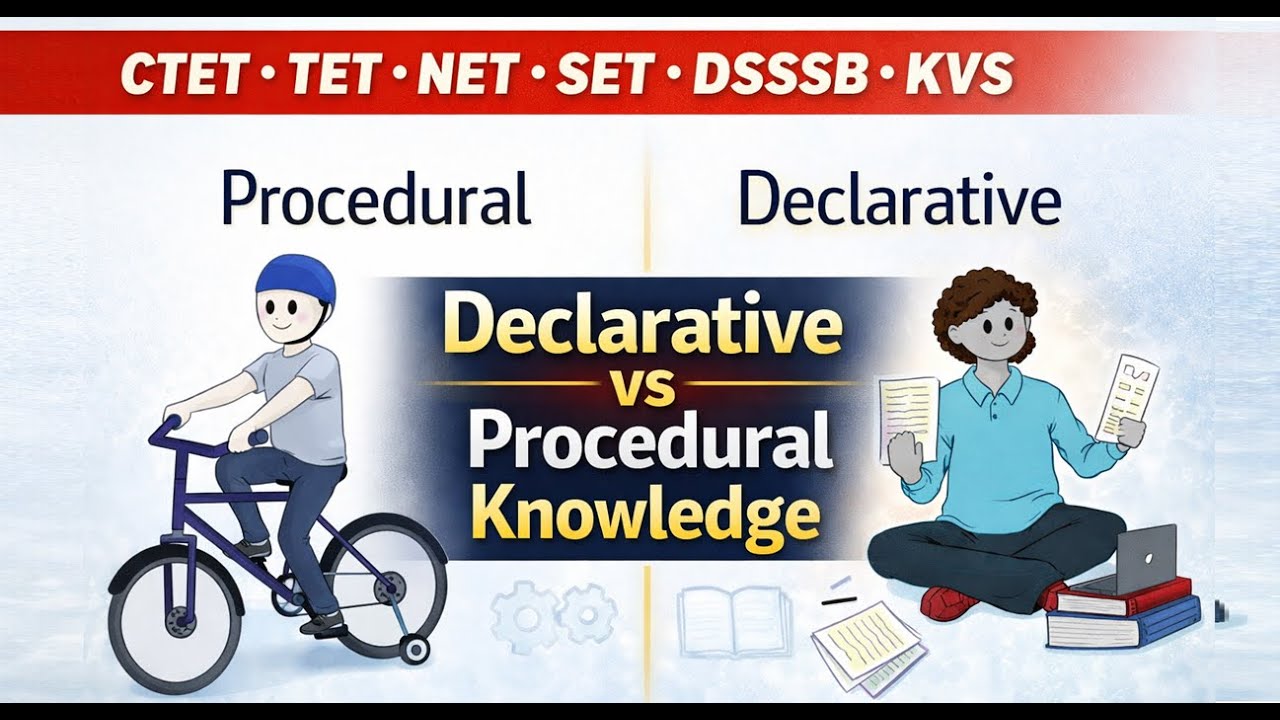 Declarative v/s Procedural Knowledge 🤯 | Most Important Comparison | Learning & Cognition |CTET 2026