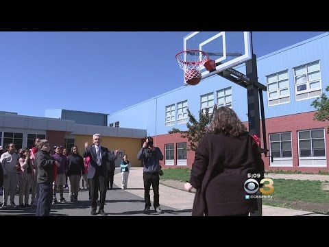 Juniata Park Academy Gets New Basketball Hoop