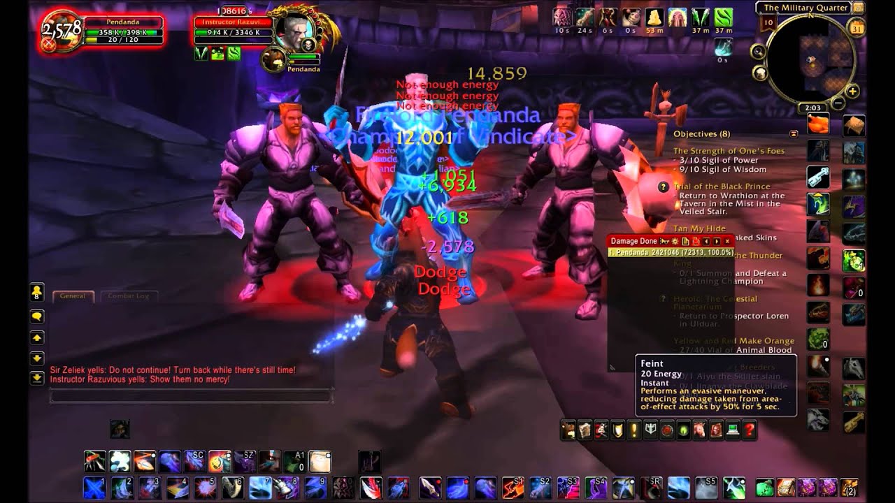 Instructor Razuvious 10 man rogue solo - YouTube