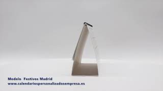 Calendario de sobremesa personalizado. Modelo festivos de Madrid 2023