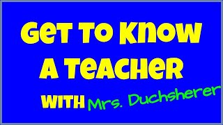 FSD Meet the Teacher - Katie Duchsherer