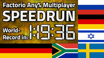 Factorio "Any% Multiplayer" Speedrun in 1:19:36 by TeamSteelaxe [0.16 World Record]