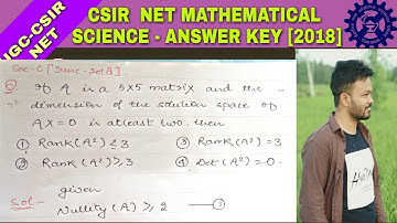 Q 72 | sec - c | booklet - A  | csir net june 2018 answer key | Mathematical science