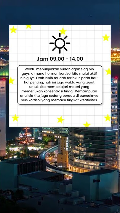 3 Waktu TERBAIK untuk BELAJAR!