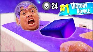 I Spent 24 Hours Straight In Fortnite Loot Lake Slime Challenge!
