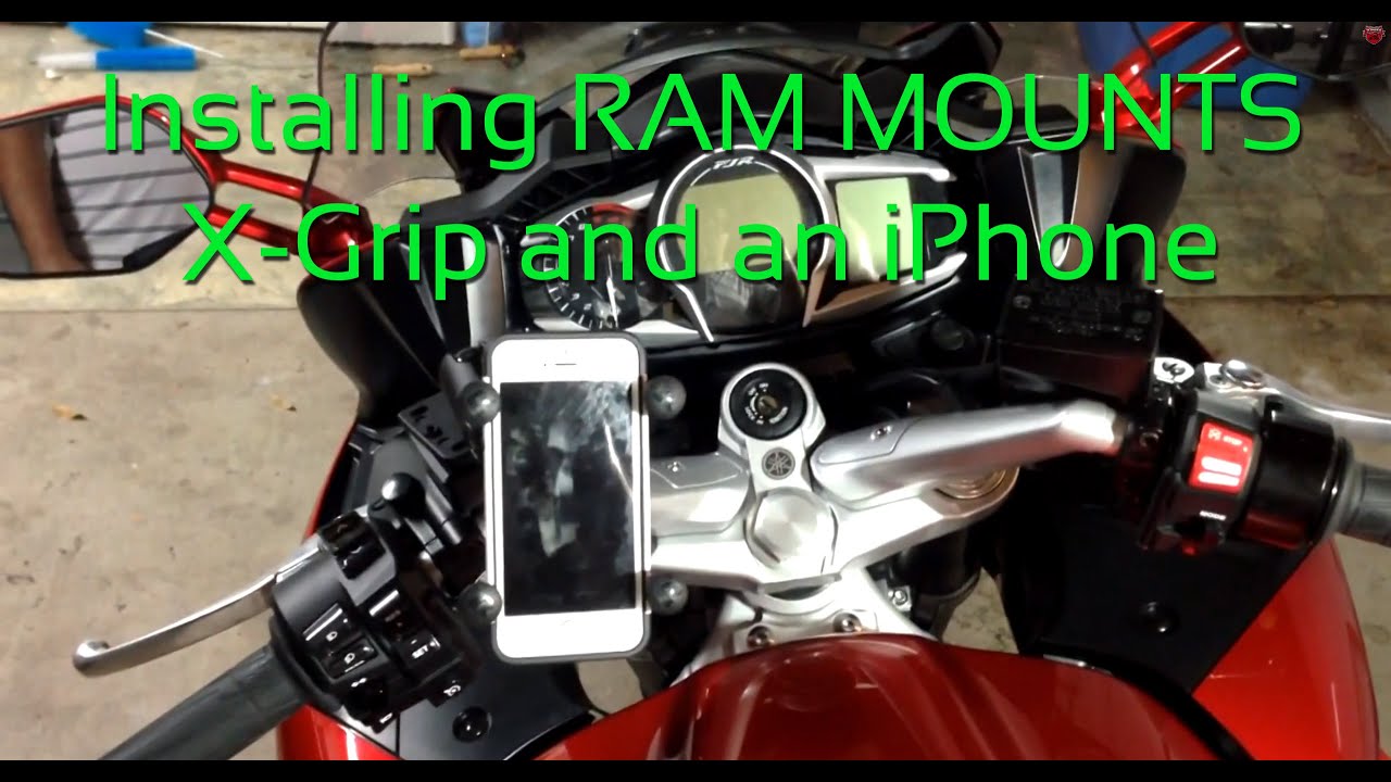 Mounting Ram Mounts Xgrip And iPhone to FJR1300 - YouTube