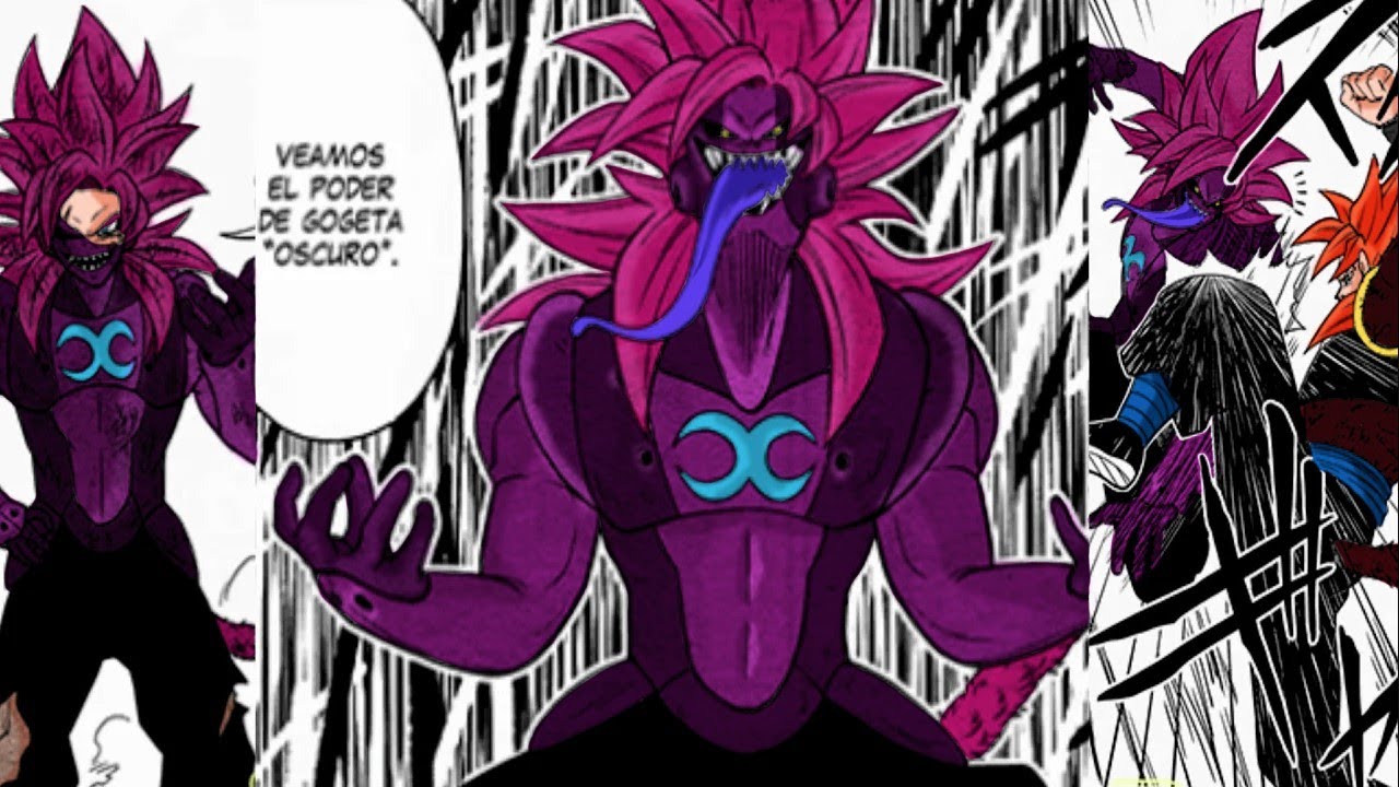 Gogeta ssj4 vs Gogeta Oscuro Manga Dragon Ball heroes