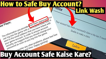 How to Safe Buy Account From Link Wash | How to Secure Pubg id From File Claim | Restricted Appeal