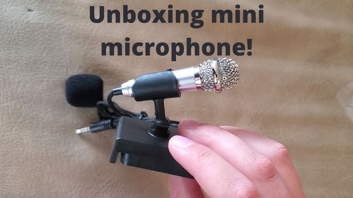 Wootrip Mini Microphone, Karaoke Tiny Microphone for Voice Recording  Interview, Portable Small Singing Mic 3.5mm Plug with Stand Suitable for  Android