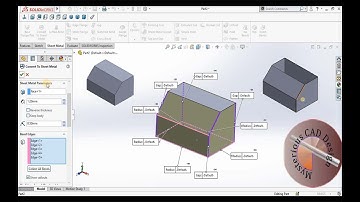 How to Convert 3D part into sheet metal in solidworks ||  How to use convert to sheet metal  #2