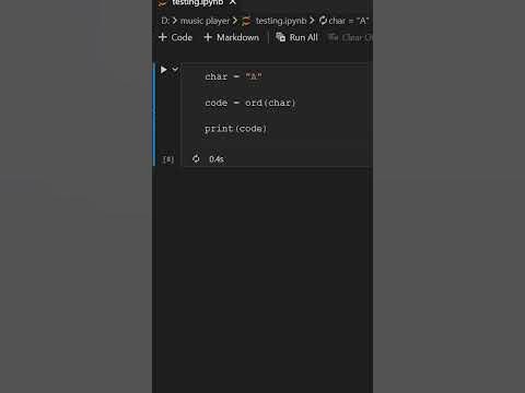 Ord and chr explained under 1 minute | Python - YouTube