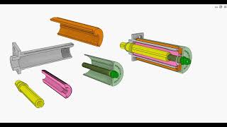 Screw 2stage telescopic actuator 1