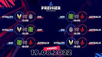 BLAST Premier Fall Groups 2022 | Grupo A: Vitality, OG, NIP, y Astralis