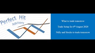 Nifty Trade Setup for Tomorrow | Stocks to Trade for Tomorrow with logic 6 -August -2020