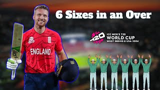 6 SIXES in an OVER 😱 ft. Jos Buttler #cricket #worldcup #t20worldcup #english #england #cricketvideo