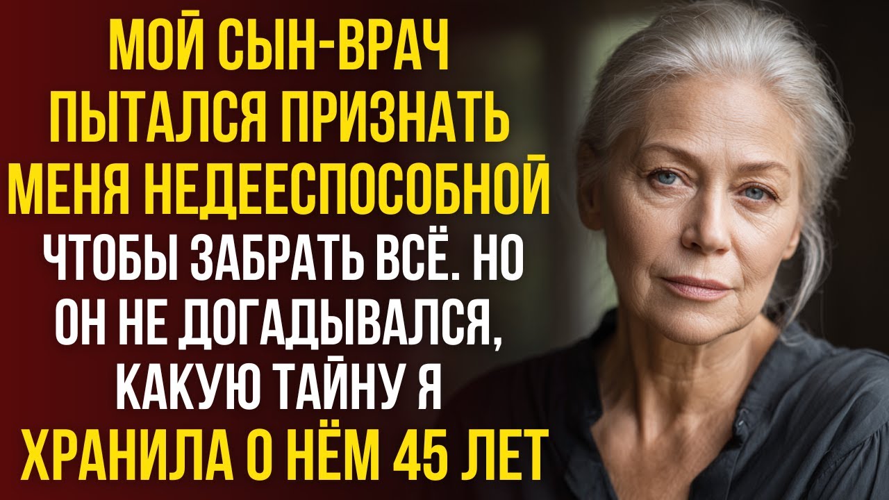 Сын хотел признать НЕДЕЕСПОСОБНОЙ, чтобы забрать ВСË. Но он не знал, какую ТАЙНУ я хранила 45 лет
