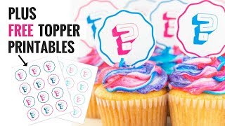 Gender Reveal Cupcakes With Printable Toppers