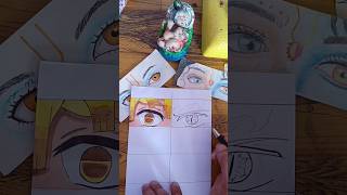 🤯DEMON KING TANJIRO eye drawing tutorial #shorts #art #pencilart #drawing