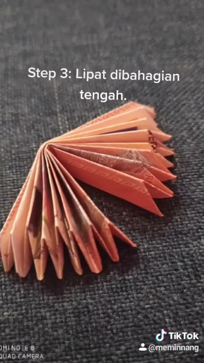 Origami duit (Mas kahwin) bentuk bunga.