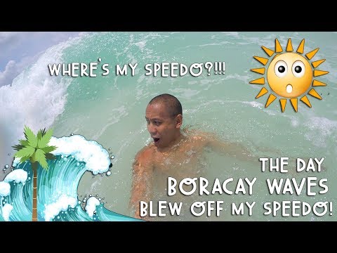 OMG! BORACAY WAVES BLEW OFF MY SPEEDO! | Vlog #216 thumbnail