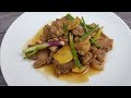 Stir Fried Pork With Ginger and Spring Onion (姜葱猪肉)