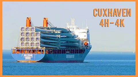 4H Spectacular Cuxhaven Ship Spotting - 4K