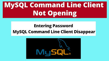 MySQL Command Line Client not Opening | Entering Password MySQL Command Line Client Disappear/Crash|