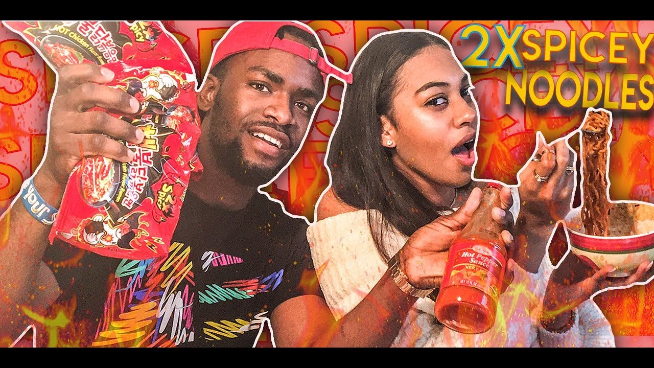 2x SPICY FIRE NOODLES CHALLENGE [ETREMELY HOT] *CRIES*