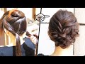 三つ編みで作る簡単アップヘアアレンジ！アイロンなし！髪が細い方必見！HOW TO: Deconstructed Chignon |Elegant Bridal Prom Updo