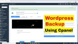 how to backup wordpress site using cpanel 2022 || cpanel backup restore