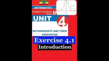 Mathematics Grade 11 Unit 4 Exercise 4.1(Introduction)@Girma21
