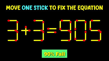 Matchstick puzzle with answer | Math puzzle game | Fix The Equation by moving 1 stick | Improve IQ