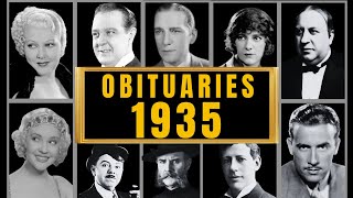 Famous Hollywood Celebrities We've Lost in 1935  Obituary in 1935