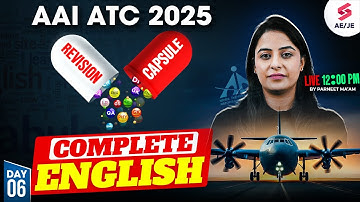 AAI ATC 2025 Preparation | AAI ATC English Classes | English Revision Capsule for AAI ATC | Parneet
