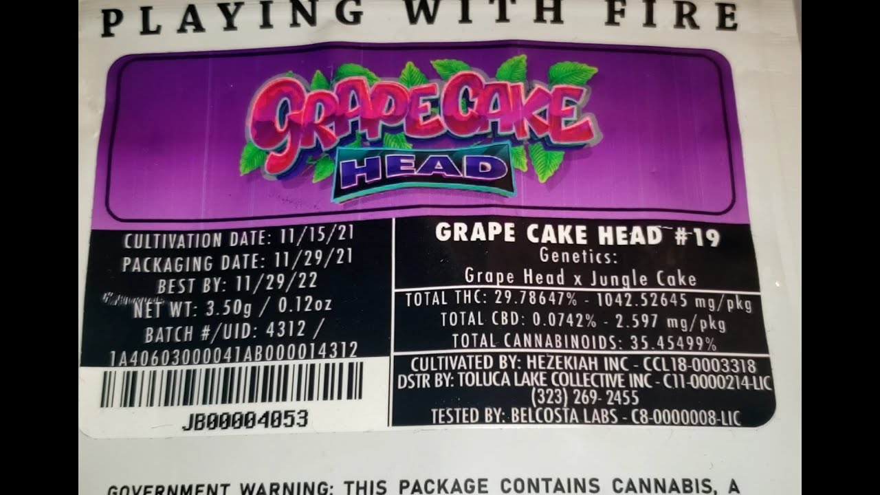 GrapeCake Head Strain Review by Jungle Boys