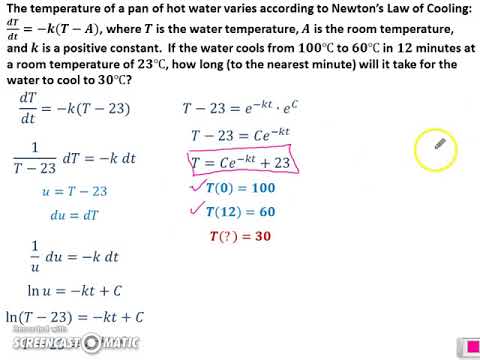 solving differential equation word problems