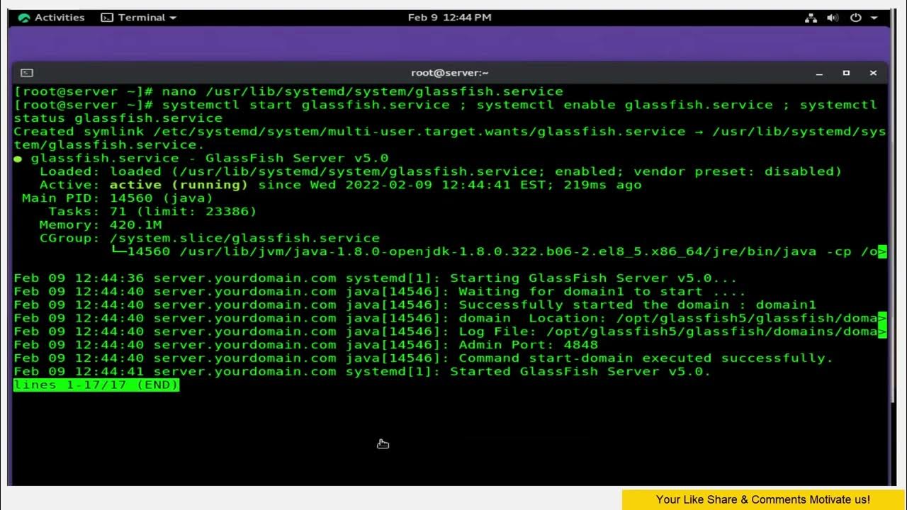 How To install GlassFish Application Server with Nginx on Rocky Linux 8