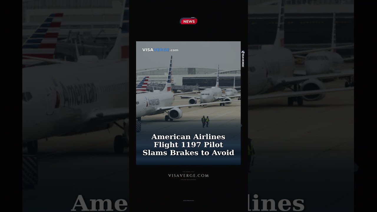 American Airlines Flight 1197 Pilot Slams Brakes to Avoid CLT Ops Vehicle