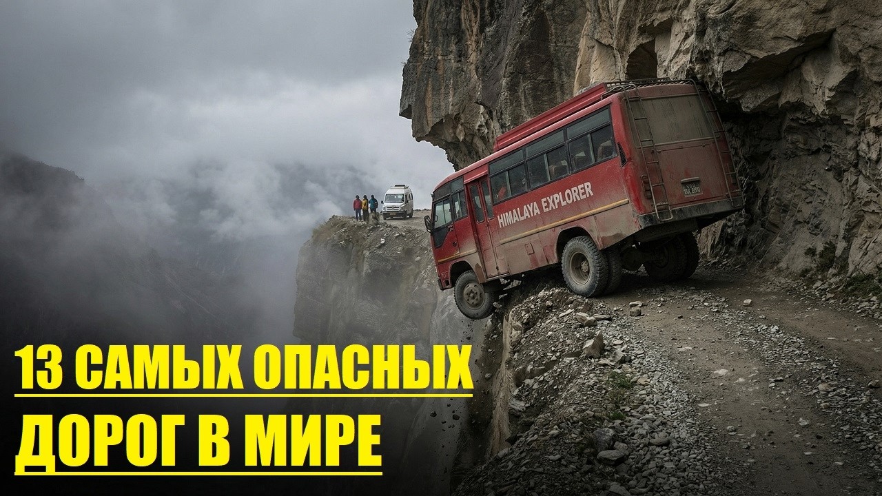 ЖЕСТЬ НА ДОРОГАХ: 13 самых СТРАШНЫХ дорог мира!