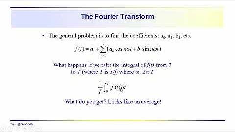 Geomath: Fourier Series - Part 1, basic ideas and math behind the Fourier series, Fourier transform