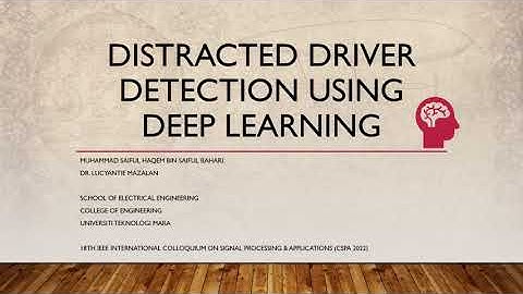 CSPA 2022 - Distracted Driver Detection using Deep Learning