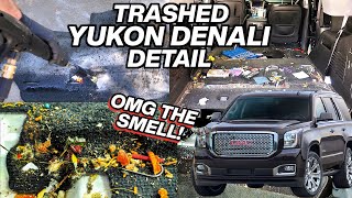 Detailing A Family Trashed Yukon Denali | Car Cleaning Restoration