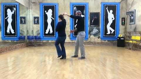 Lindy hop. 02.10.2014. swing out with outside turn / reverse swing out