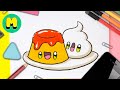 COMO DIBUJAR UN FLAN KAWAII ???? Dibujos faciles kawaii ???? Aprender a dibujar con JAPE