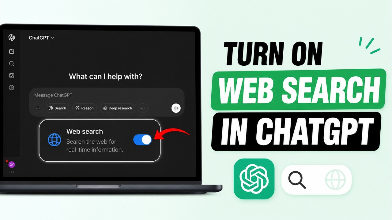 How to Turn On Web Search in ChatGPT - YouTube
